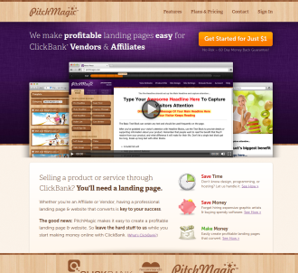 Pitchmagic: Landing Pages Made Easy For CB Vendors & Affiliates                