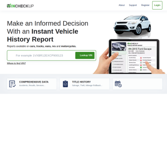 Vincheckup.com - Instant Vehicle History Reports                               