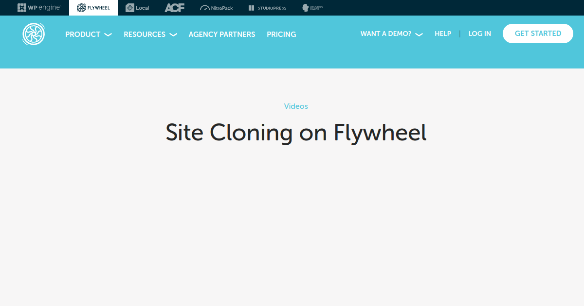 Flywheel | Site Cloning on Flywheel