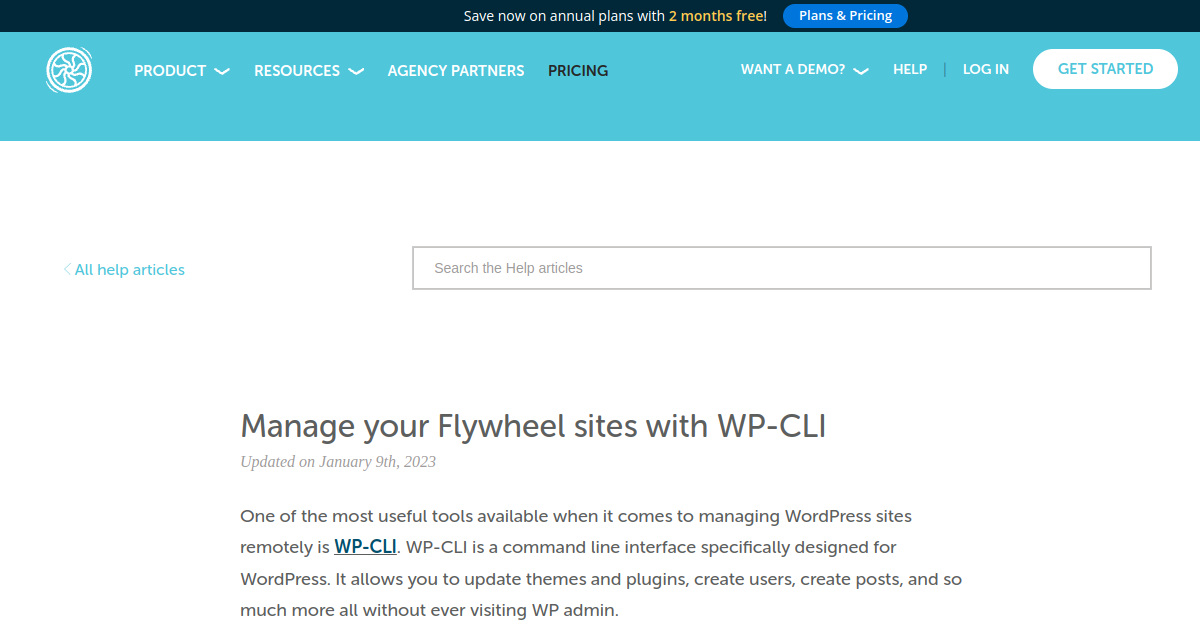 Flywheel | Managing your Flywheel sites with WP-CLI