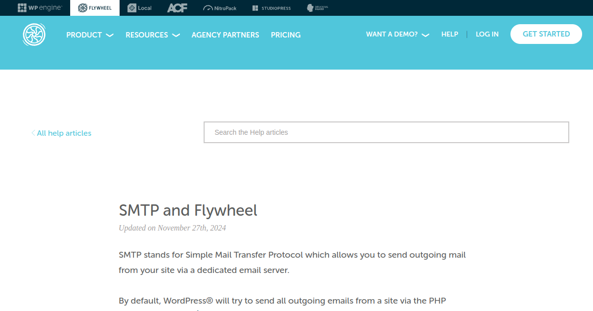 Flywheel | SMTP and Flywheel