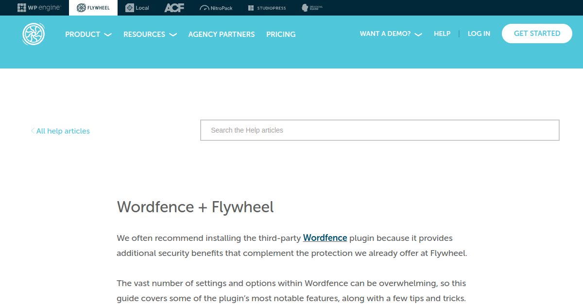 Flywheel | Wordfence + Flywheel