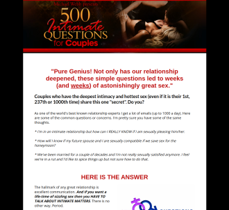 500 Intimate Questions For Couples - The Secret To Sizzling Sex                