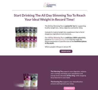 All Day Slimming Tea - Affs Make $2.7 Epc & $180/ Sale                         
