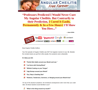 Angular Cheilitis Free Forever ~ Great Niche With No Competition!              