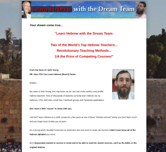 Weekly Hebrew Classes With The Dream Team                                      