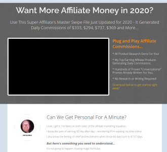 Jim Daniels 2020 Affiliate Marketing Master Swipe File                         