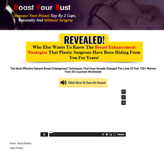 Natural Breast Enlargement - Boost Your Bust - 75% & $4.29 Epcs                