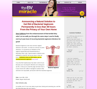 Bv Miracle ~ Bacterial Vaginosis ~ Converting At Insane 15-20% Per Hop         