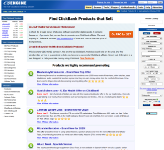 CB Engine :: Find Top Affiliate Products That Convert                          