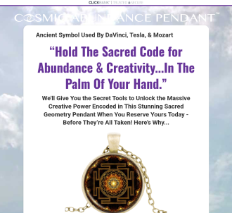 New Free+shipping Funnel! Manifest Abundance Pendant                           