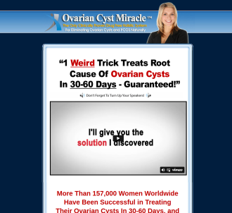 Ovarian Cyst Miracle (tm): *$39/sale! Top Ovarian Cysts Site On Cb!            