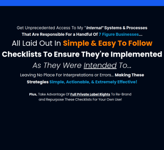 IM Checklist - Online Marketing Checklists With PLR                            
