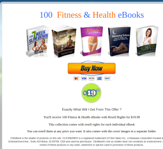 100 Fitness & Health Ebooks With Resell Rights                                 