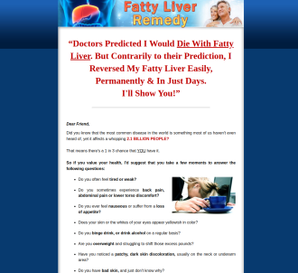 Fatty Liver Remedy ~ Brand New With A 10.3% Conversion Rate!                   