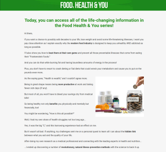 Food, Health & You - Complete Implementation System                            