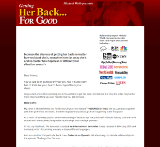 Getting Her Back - For Good -- By Oprah Love Expert Michael Webb               