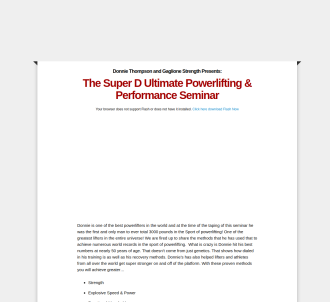 Super D Powerlifting Seminar                                                   