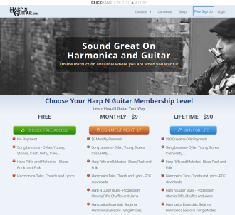 Harpnguitar.com - Harmonica And Guitar Lessons                                 