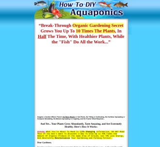 How To Diy Aquaponics ~ Brand New ~ Great Conversions!                         