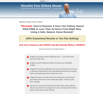The Kidney Stone Removal Report!                                               