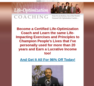 Life Optimization Coaching Certification Program                               
