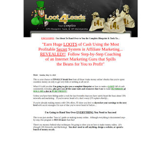 New* Loot4leads - Your Cpa Marketing Package On Steriods!                      