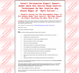 How To Be An Expert Persuader... In 20 Days Or Less!                           