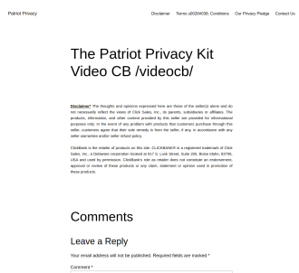 The Patriot Privacy Kit: #1 Best Selling Survival Privacy Product!             