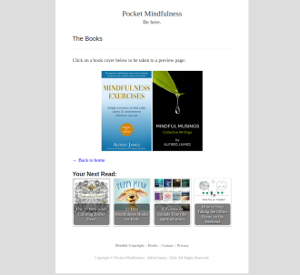 Mindfulness Meditation Books By Alfred James                                   