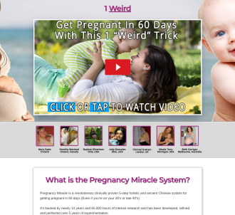Pregnancy Miracle(tm)~ Top CB Infertility Offer~ $100 Bonus~ 90% Comm          