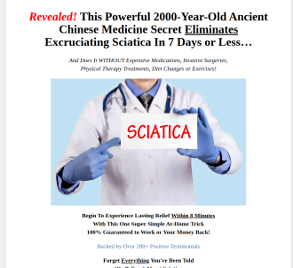Relief Sciatica Naturally - Top Converting Sciatica Offer On Cb!               
