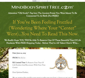 Free Spiritual Connection Pendant Offer                                        