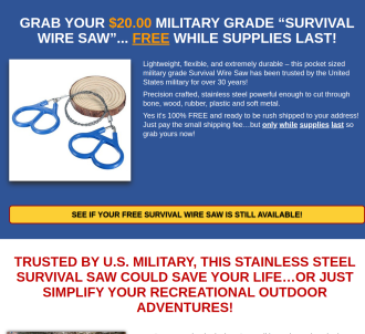 Free Survival Saw: High Conversions For Survival & Outdoors Traffic            