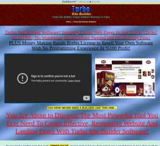 Turbo Site Builder Software "resale Rights"                          