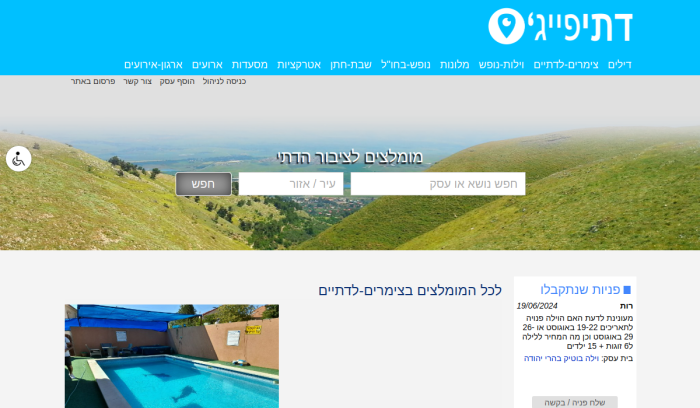 Screenshot of www.datipage.co.il