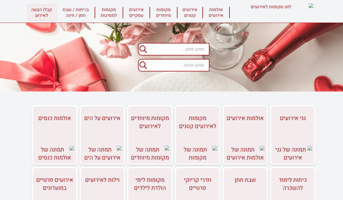 Screenshot of www.mekomot-eruim.co.il