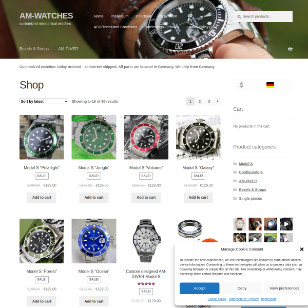 Screenshot http://www.am-watches.com