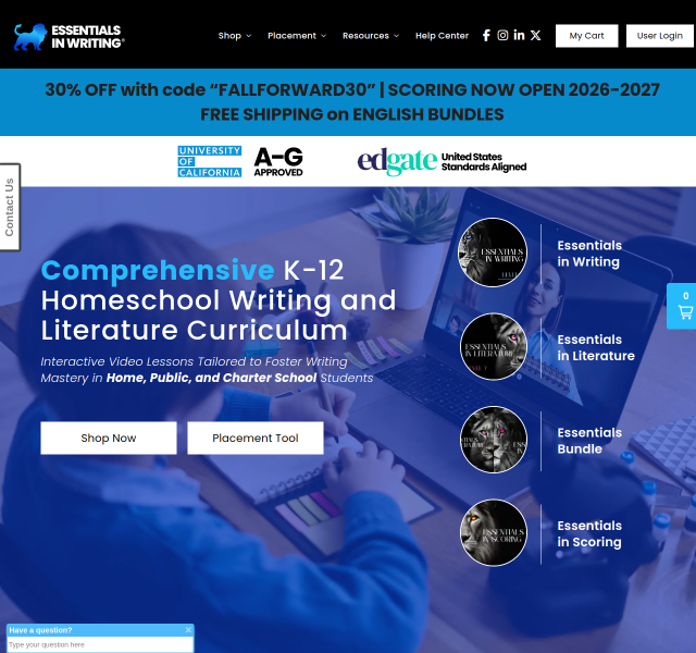 Online Homeschool Writing & Literature Curriculum | EIW