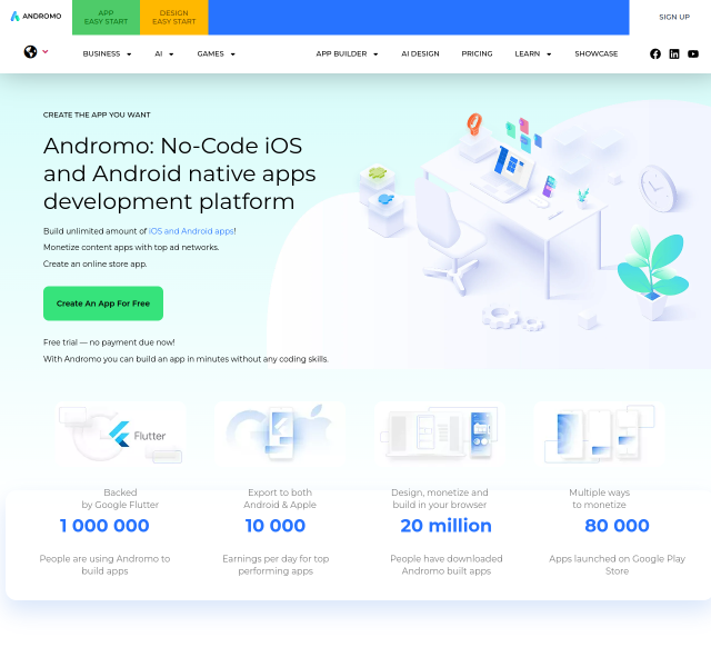 Andromo - Mobile App builder for Android and iOS
