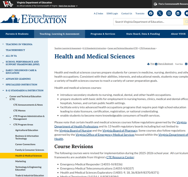 Health and Medical Sciences