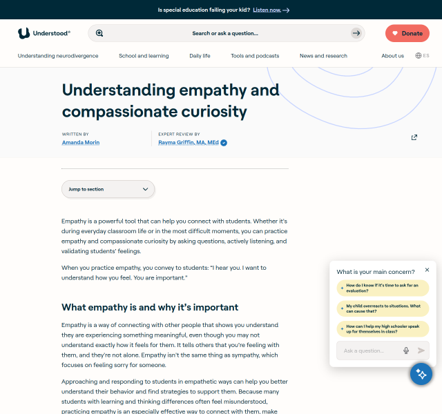 Understanding empathy and compassionate curiosity
