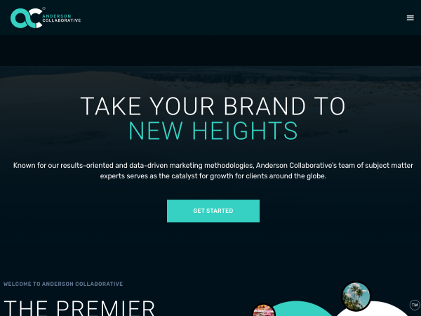 Screenshot of anderson collaborative website.