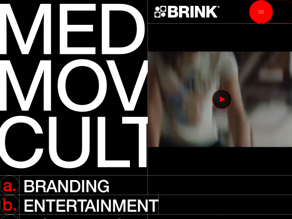 Screenshot of brink website.