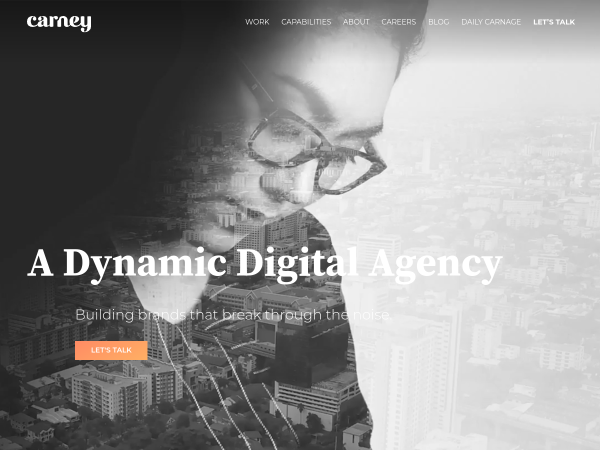 Screenshot of carney website.