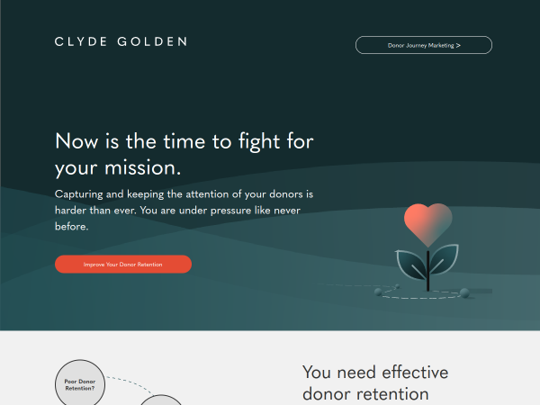 Screenshot of clyde golden website.