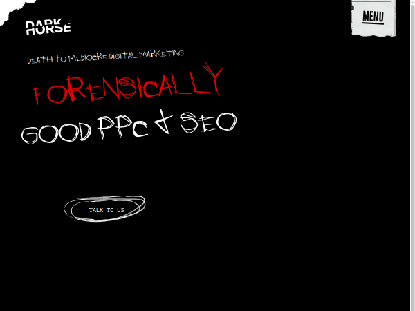 Screenshot of dark horse website.