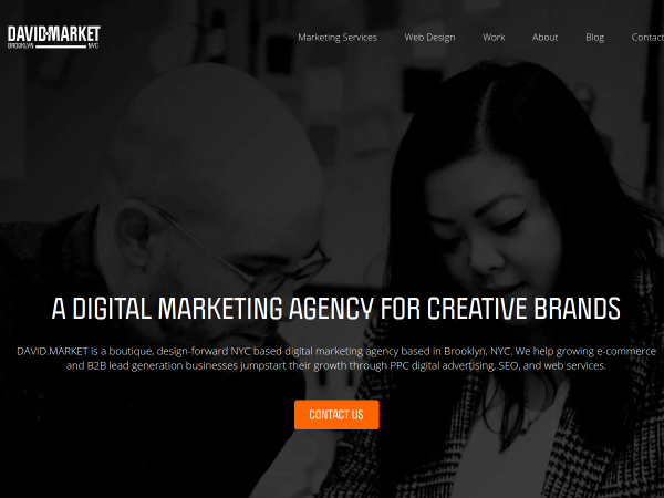 Screenshot of david.market website.
