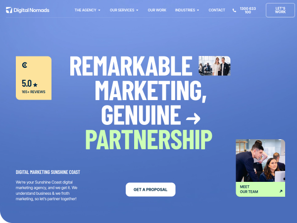 Screenshot of digital nomads hq website.