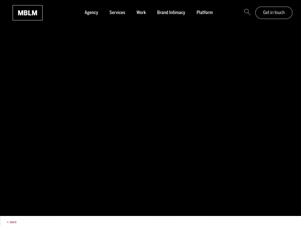 Screenshot of mblm website.